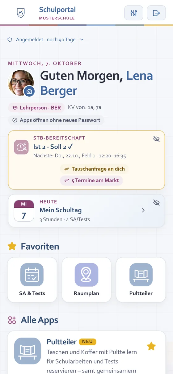 Schulportal am Handy